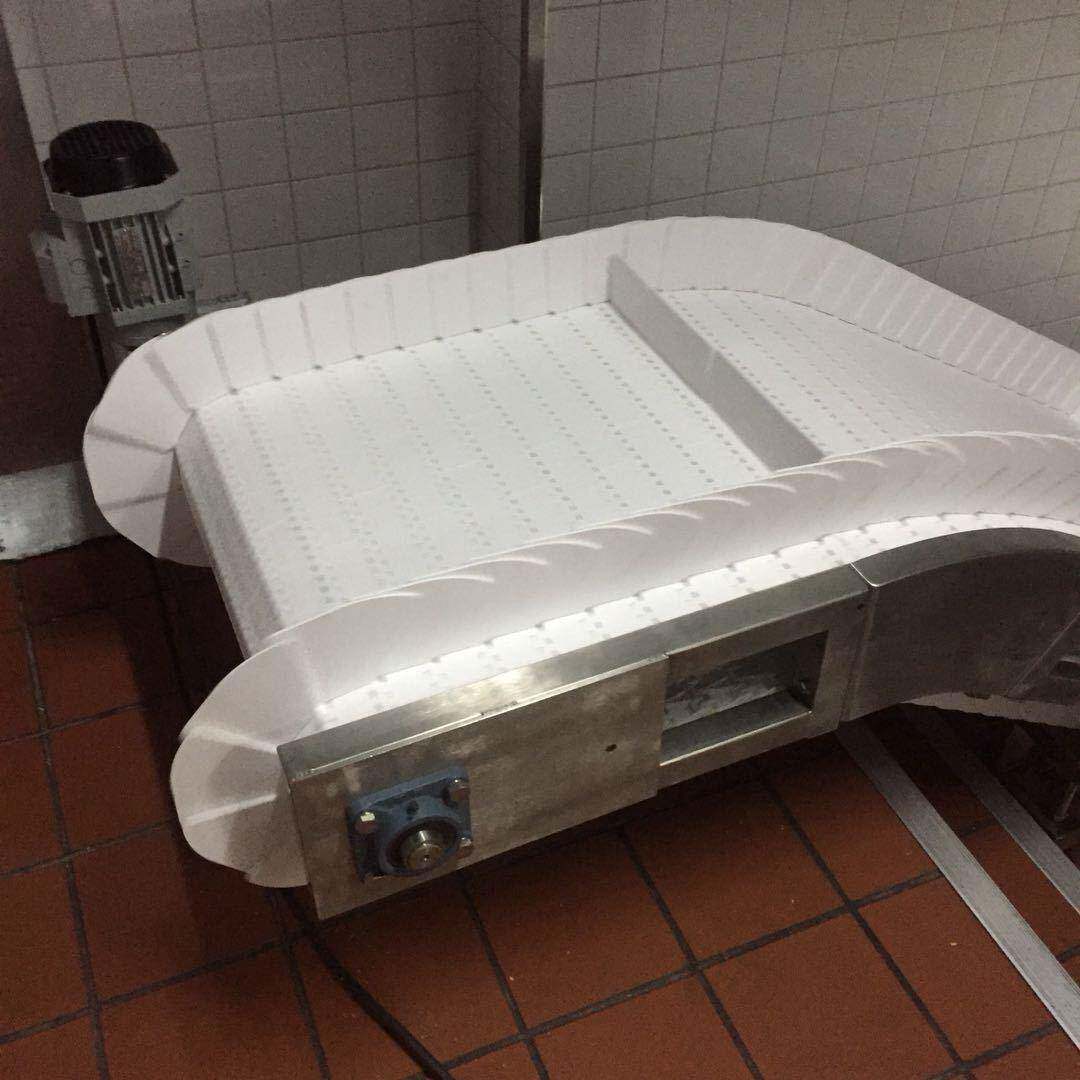 厂家供应爬坡网带输送机模块网输送带转弯机食品包装输送带