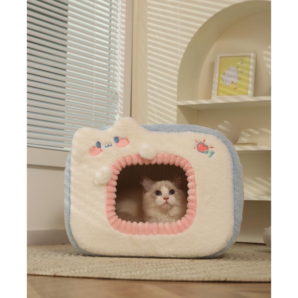 正品四季适用猫屋保暖猫窝窝幼猫封闭式猫房P材P材质中型 PP质猫