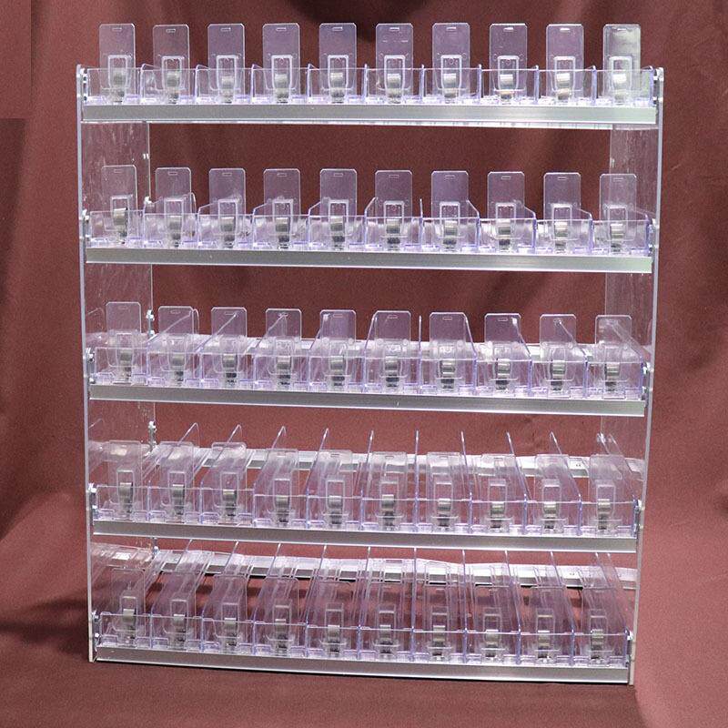 透明挂墙桌面烟架子超市香烟展示架带自动推烟器烟柜可多层烟架