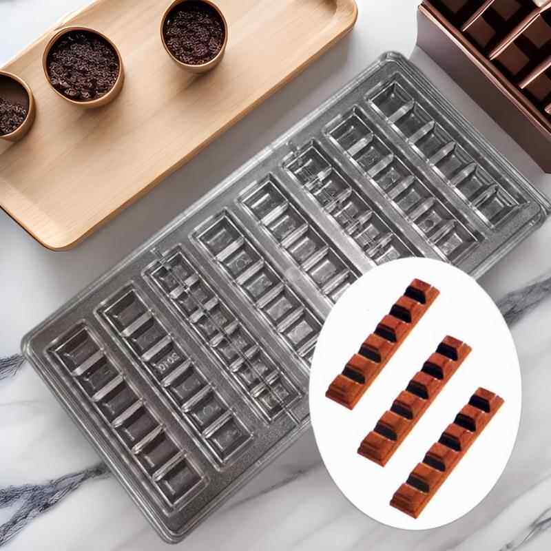 PC2010迪拜夹心巧克力长条板巧克力片PC方块巧克力模具烘焙dubai