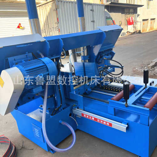 鲁盟供应GZK4250数控锯床 加宽钳口中间下料数控锯GZ4255卧式龙门