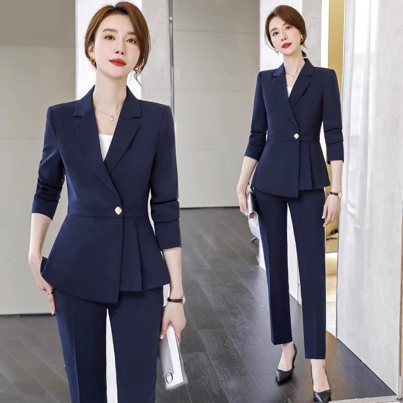 西装套装女2026新款春秋季职业正装酒店前台工装经理珠宝店工作服