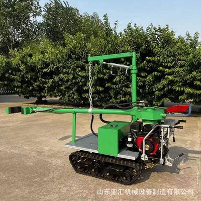 板栗松子振动摇果机 履带自走式摘果机 坚果果实采摘摇树收货机