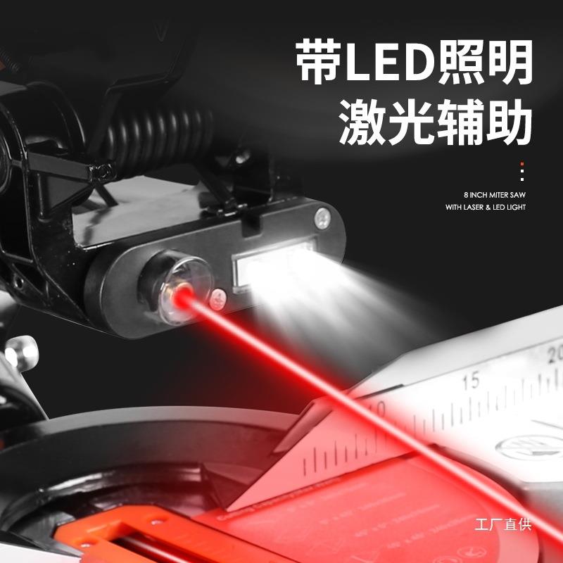 8寸度10寸12寸拉杆斜切金锯铝机高精度木工铝合45角度界切八ltao6