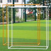 婚庆新款 饰 铁艺道具迎宾区摆件婚礼现场舞台背景布置几何方框装