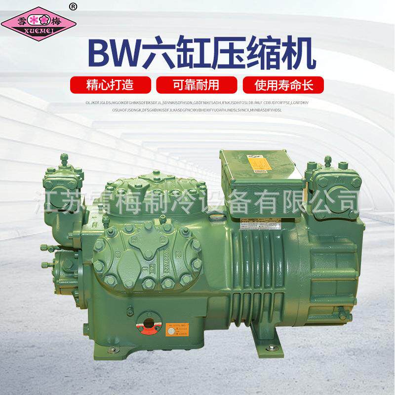 活塞制冷压缩机BW六缸半封闭25~50匹设备高效