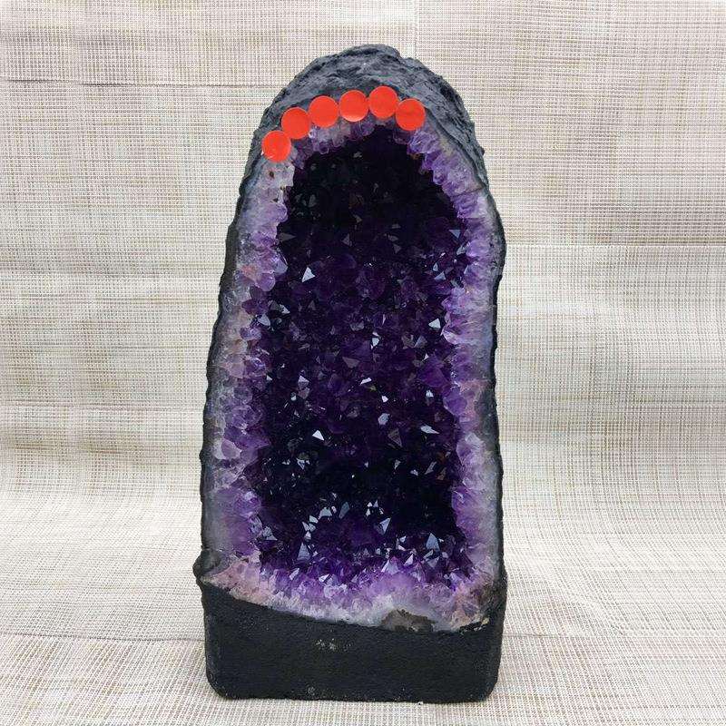 巴西水晶洞天然水晶紫晶洞摆件 紫晶洞聚宝盆摆件家居