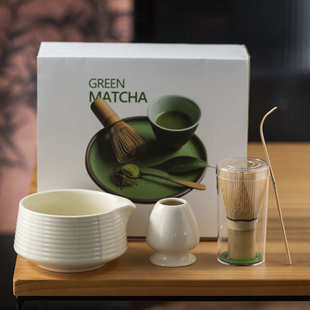 日式抹茶碗打抹茶工具百本立点茶陶瓷茶碗搅拌器抹茶刷茶筅器套装