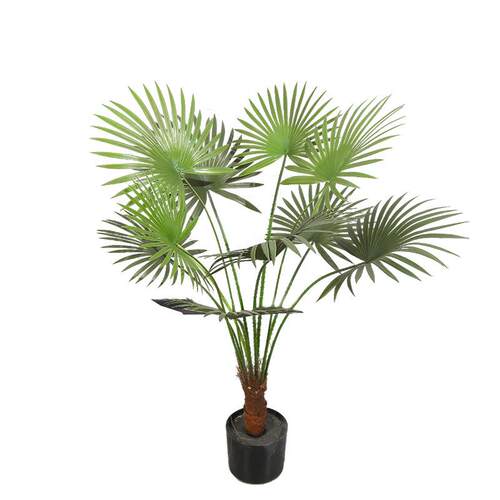 现货仿真植物棕扇葵小扇葵散尾葵盆栽大型绿植树室内装饰造景摆件