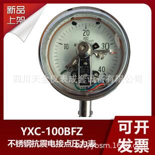 红旗不锈钢抗震电接点压力表YXC 电接点径向耐震压力 100BFZ磁助式