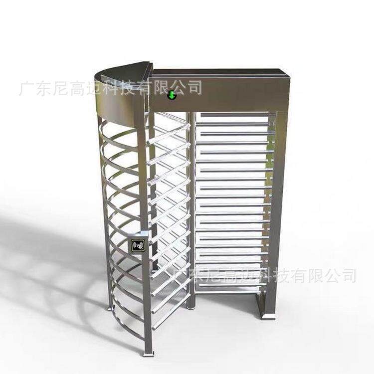 出入口全高转闸不锈钢人行通道封闭式栏杆旋转门小区车站单向闸机