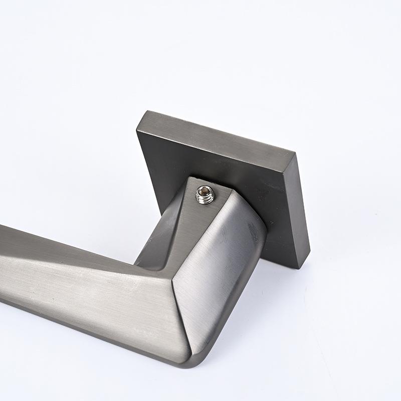 黑色室内卧室房门分体锁 浴室通道锁门静音执手锁 房门锁体配件