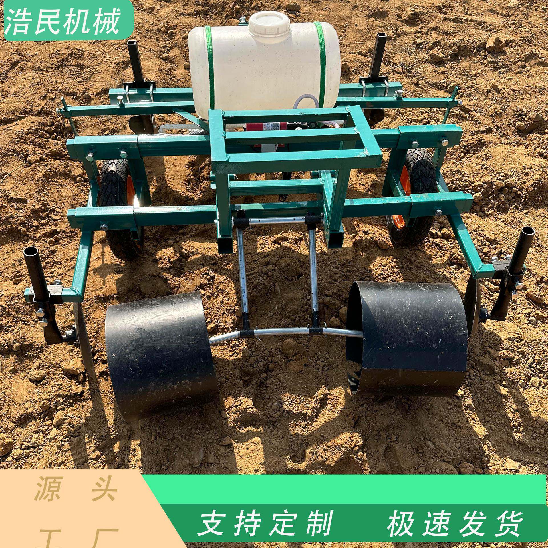 农用覆膜机新款手扶地膜机双滴灌覆膜机四轮拖拉机配套地膜机