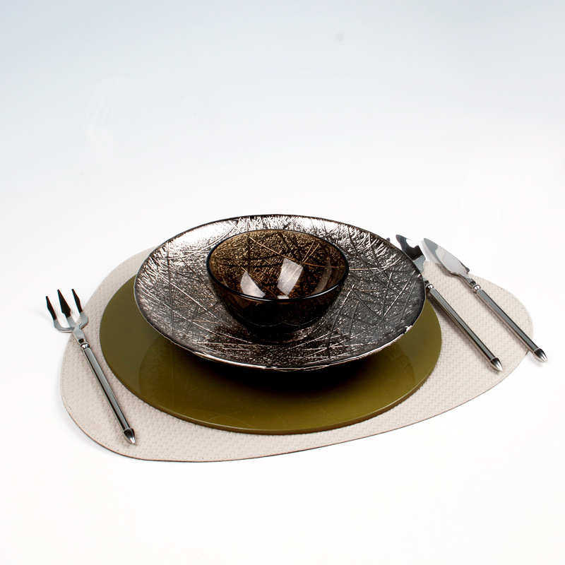 样板房创意软装西餐盘摆台装饰西餐具摆件餐桌装饰套装样板间餐厅