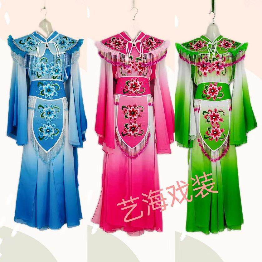 豫绣渐层小袖子古装服二人转演出服东北大秧歌舞蹈服贵妃