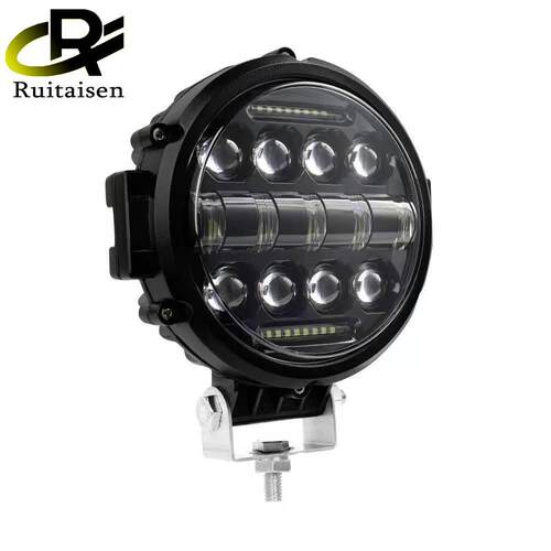 跨境电商爆款 69W 7inch LED 新款带日行灯前杠射灯 透镜款行驶灯