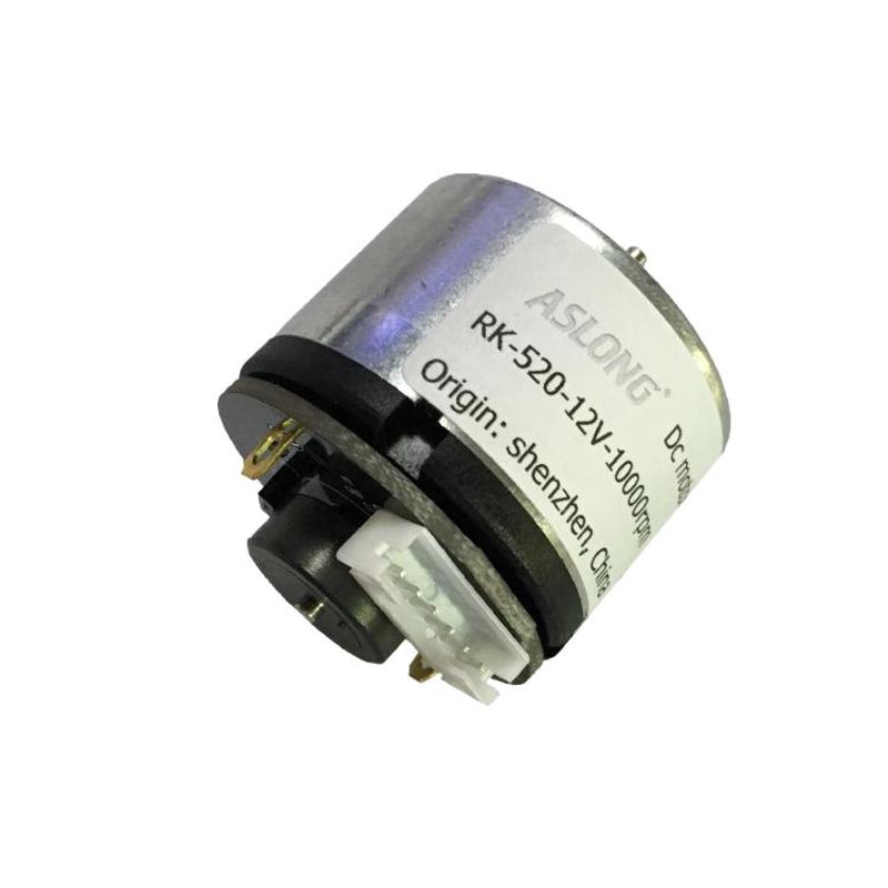 ASLONG RK-520带编码器直流微型马达码盘高速电机12v直流电电动机