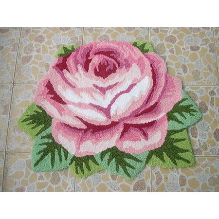 正品满就送家用成品单朵瑰装床饰玫地毯客厅椅卧室边防滑垫电脑坐