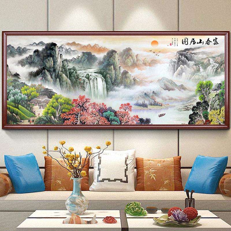 20厅P544 富26石画客满钻山水风景5贴钻十字钻绣2025年d新款绣富