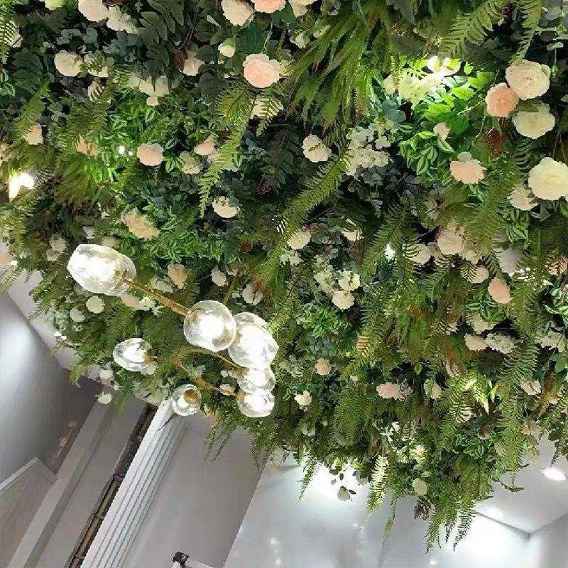 仿真绿植吊顶装饰顶部天花板软装造景网红直播间饭店树藤婚庆假花