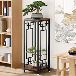花架子客厅落地式非实木中式花盆托架室内复古植物摆放置物架阳台