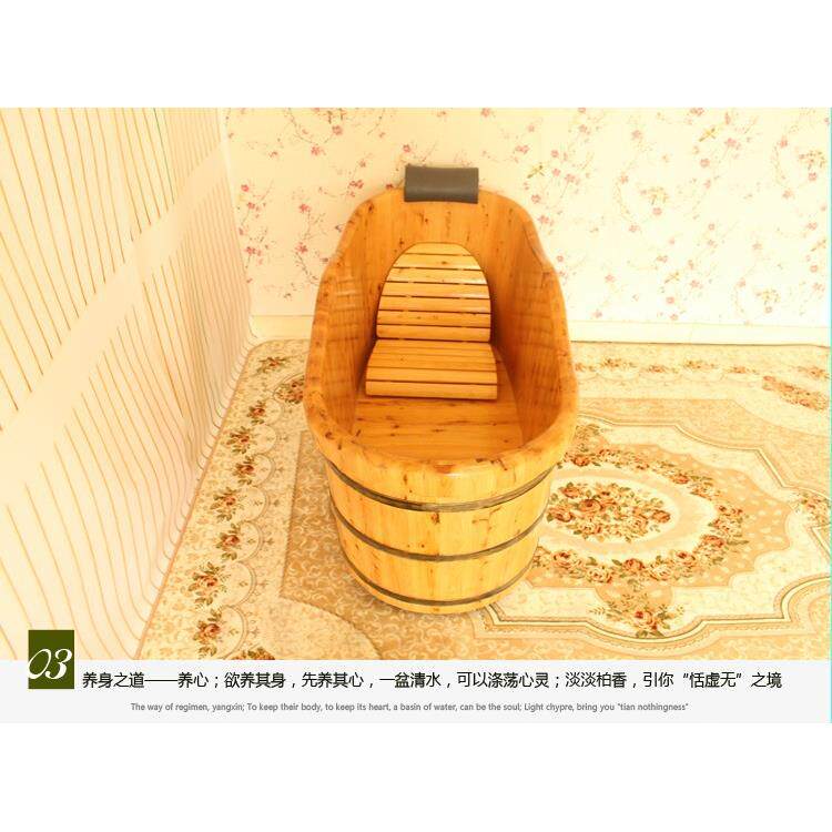香柏木浴木木盆靠椅泡澡桶木内凳子折叠靠背实洗澡桶配VJK件洗坐