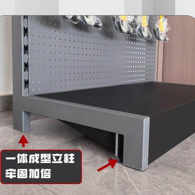 厂家直销洞洞板超市货架单双面多层灯箱高柜五金工具挂钩陈列架