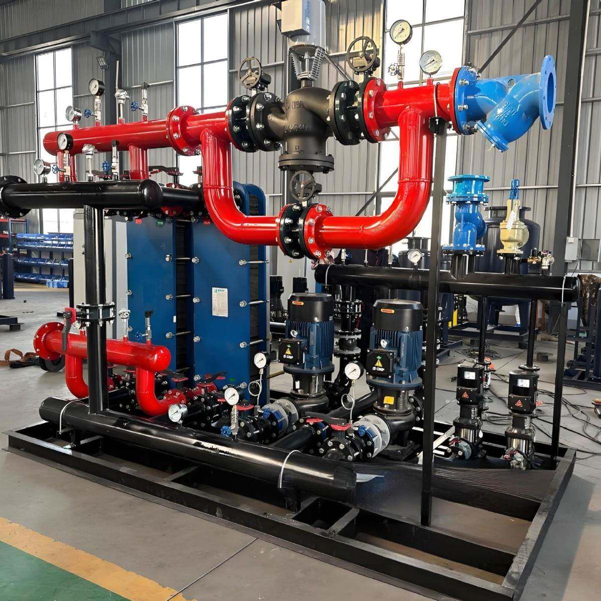 板式换热器工业用不锈钢蒸汽浴池冷热油水交换器锅炉供暖气换热器