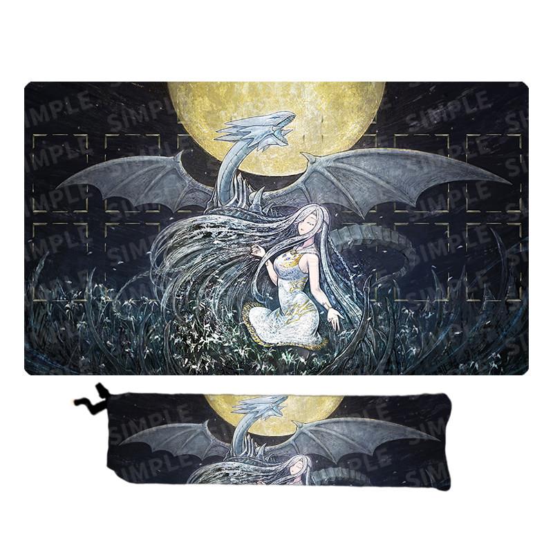 游戏王卡垫diy白龙少女卡牌垫单人对战桌垫收纳袋YGOplaymat