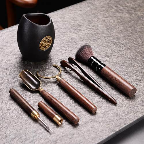 S588紫砂茶道六君子茶具配件茶夹茶针茶笔茶宠功夫泡茶工具