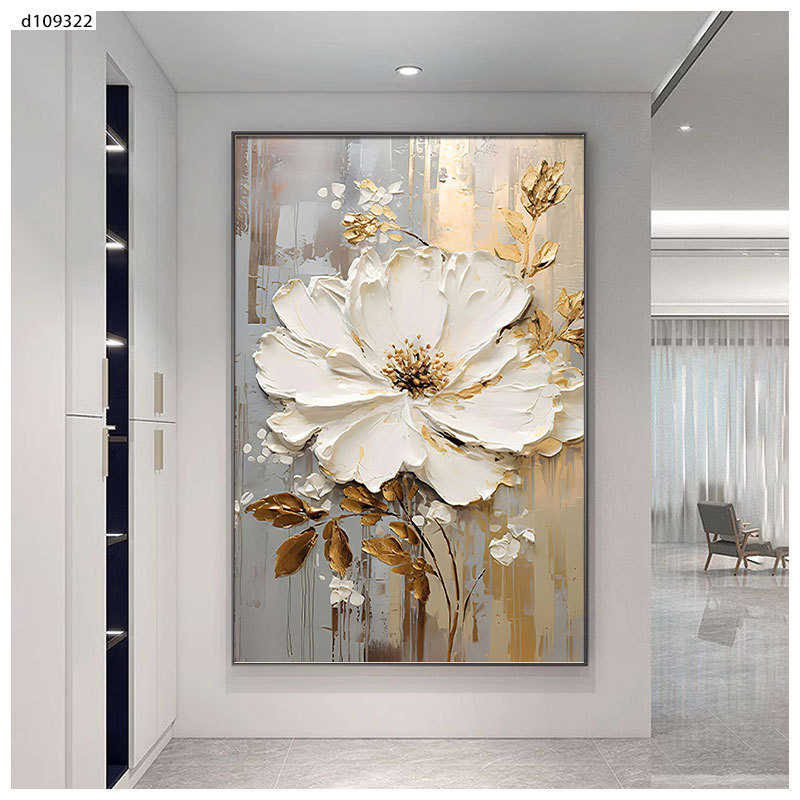 花卉立体装饰画过道走廊背景墙挂画晶瓷平面沙发卧室玄关挂画图片