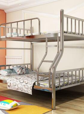 不锈高低子母床上下铺铁1.8米双人床钢1.架5米儿童床员工LSM宿舍