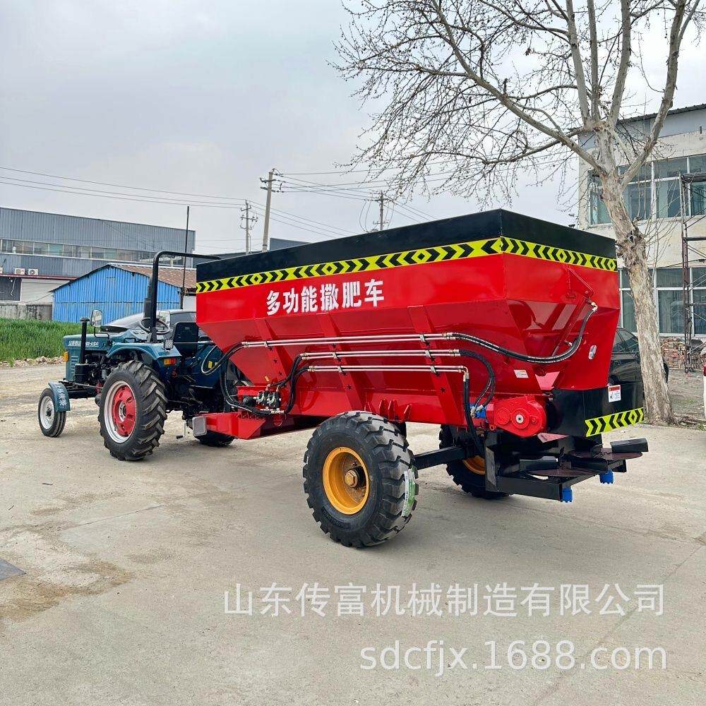 新款高炮运粮加肥车拖拉机牵引加肥机小麦稻谷运粮机多功能加肥车
