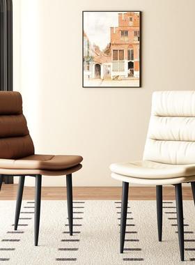 奶油风家用椅餐2现025春季AL-75056新款轻奢靠背凳子厅代简约餐餐