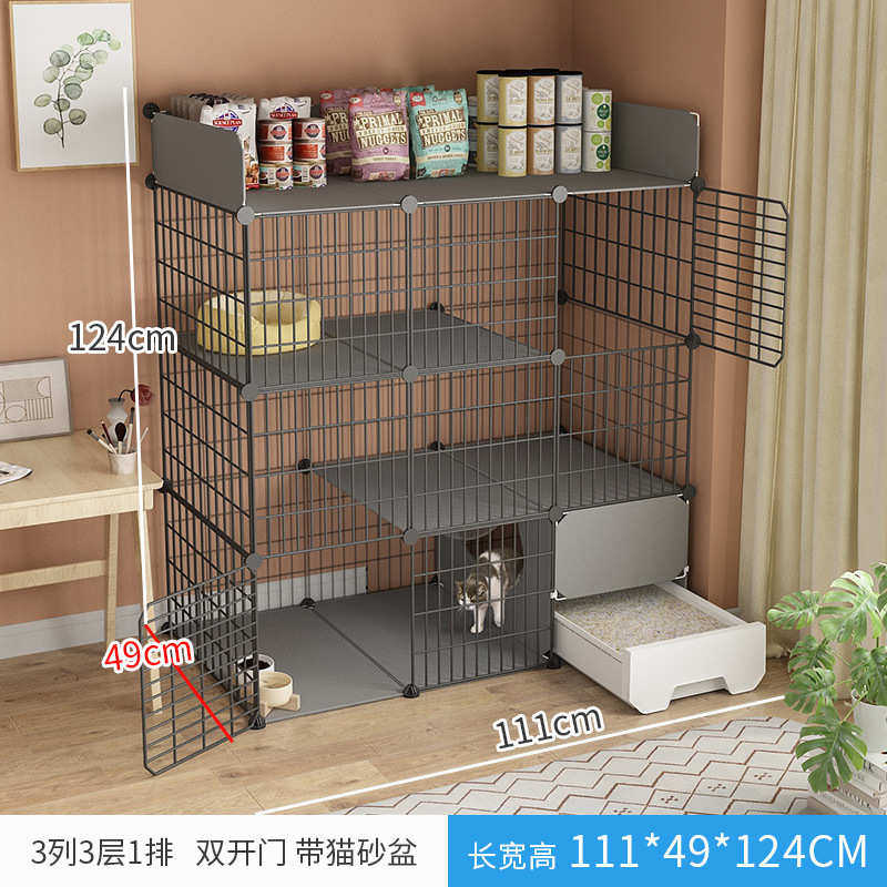 家用幼猫猫繁殖舍一体屋砂盆两层抽屉猫笼猫带猫自由空间猫