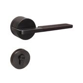 新中式 室内门锁木门锁静音分体磁吸锁房门锁家用带皮门把手锌合金