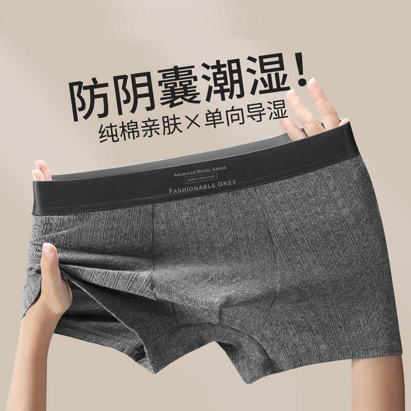 纯棉内裤男士夏季2026新款四角男式阴囊防潮湿舒适男生平角短裤nk
