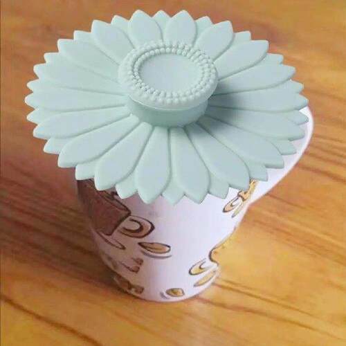 Heat Resistant Cup Cover Set of 3 Sunflower Silicone Cup