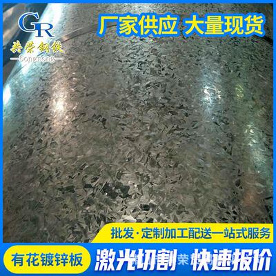 外贸现货镀锌板有花镀锌板卷SGCC喷漆雪花板2mm铁料