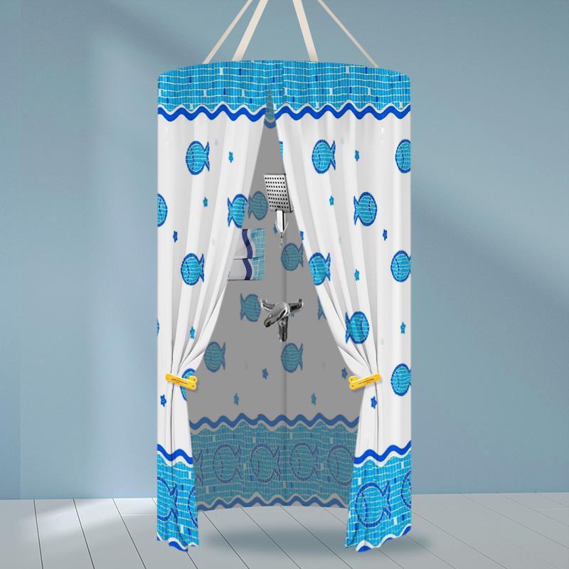 跨境电商防水加厚拉链防寒浴帘