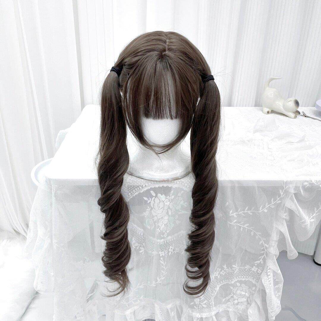 喵灵界假发女80cm长卷发双马尾JK萝莉甜美减龄lolita长款全头套式