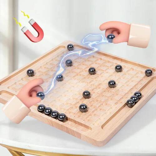 Wooden Magnetic Chess Board Game Interactive Learning Activi