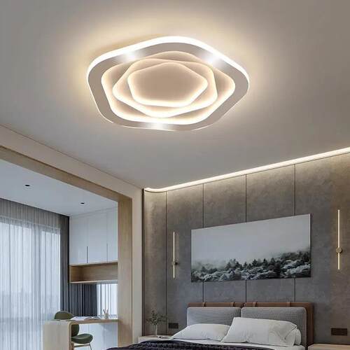 led吸顶灯北欧房间灯简约现代创意个性温馨花型主卧室房间灯饰