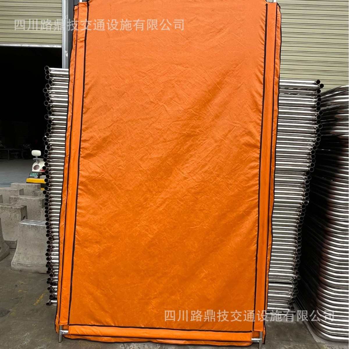 伸缩折叠布艺围挡隔离围栏 电梯维修护栏三折布围挡 施工警示围挡