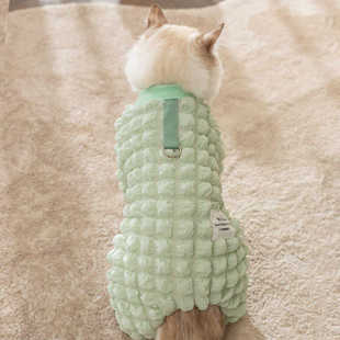 猫衣服秋冬天保暖泡泡格子四脚加厚棉衣成猫无毛猫布偶猫宠物服饰