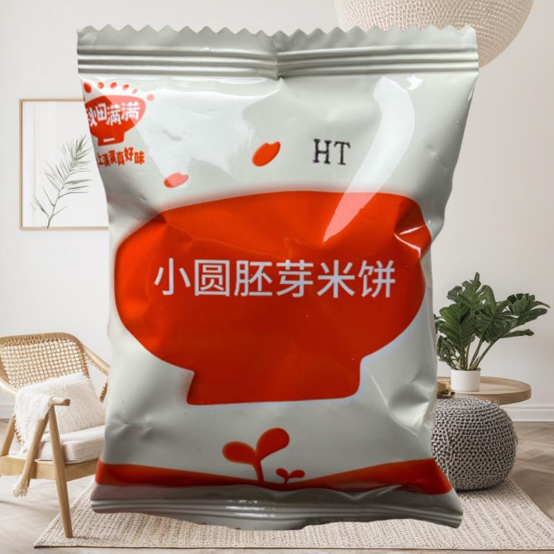 秋田满满海苔/肉松小圆胚芽米饼43g/袋约10小包胚芽米饼儿童零食