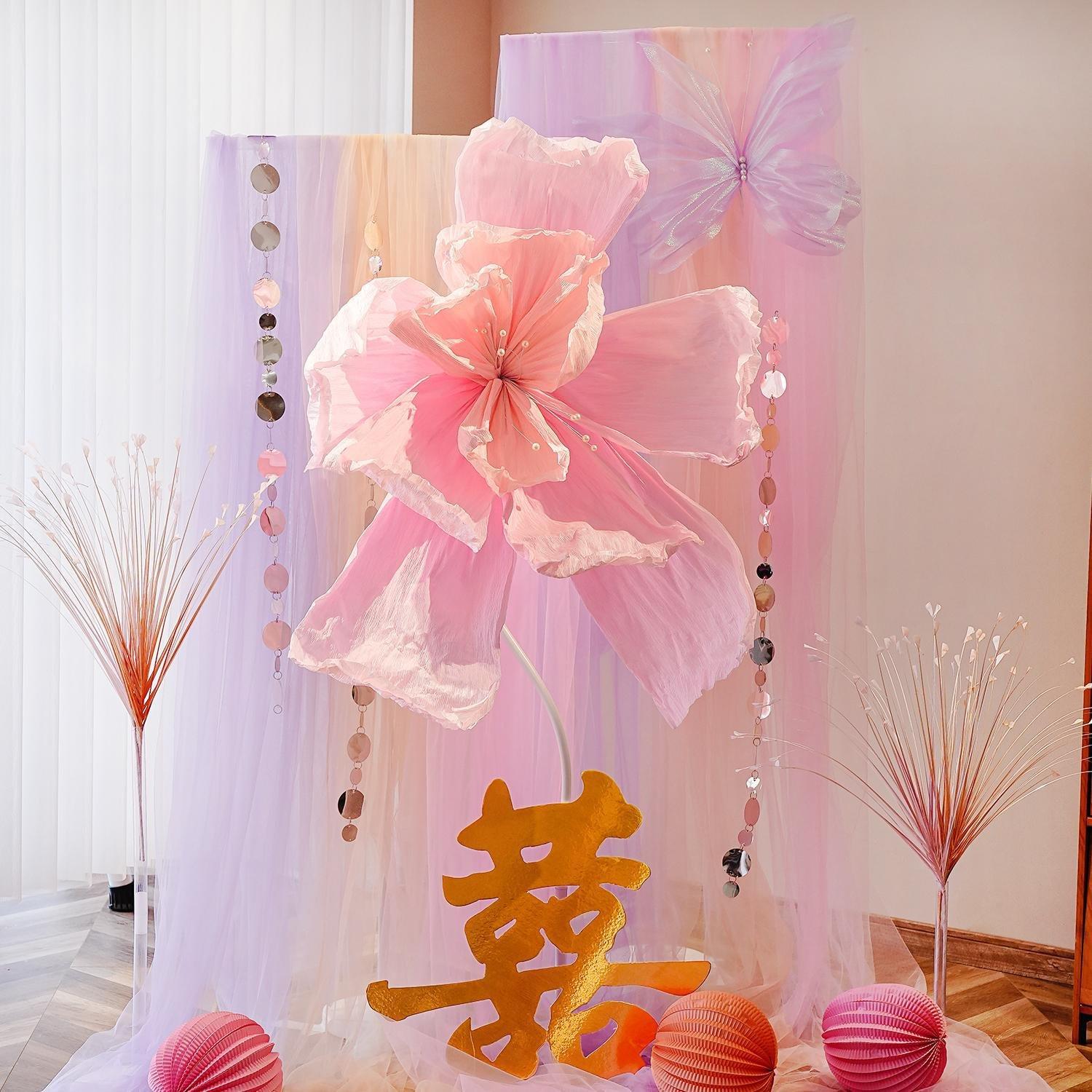 婚房布置结婚装饰套装花桌花桌面摆件假花艺装扮婚礼婚庆用品