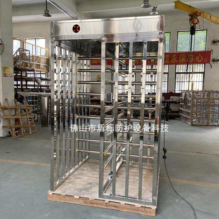 监狱小区工厂进出刷卡门禁人行道匝不锈钢全高电动双向旋转闸门