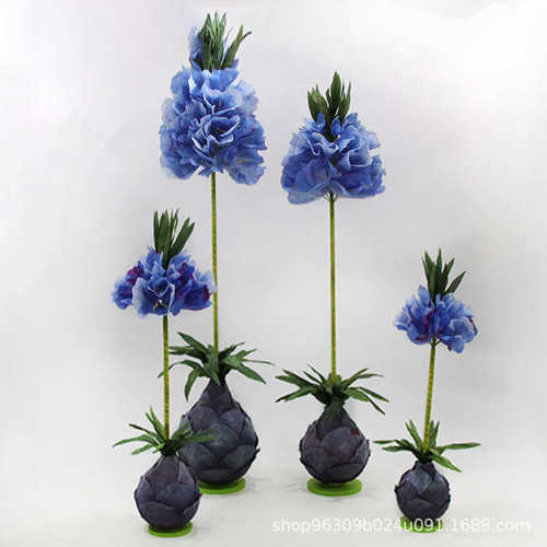 菠萝花巨型仿真花摆设纸花防水商场落地花艺婚庆道具商场布置纸艺