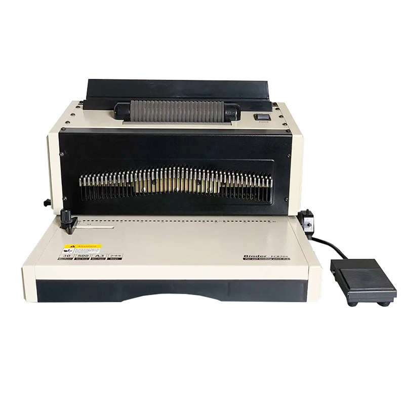 EC8706电动装订机单线圈标书办公文件打孔装订一体机